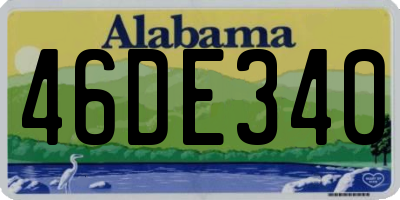 AL license plate 46DE340