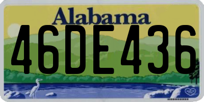AL license plate 46DE436