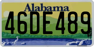 AL license plate 46DE489