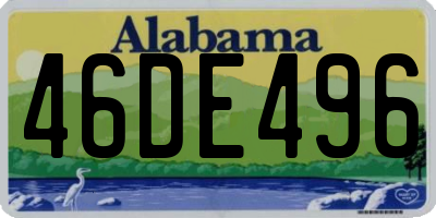 AL license plate 46DE496