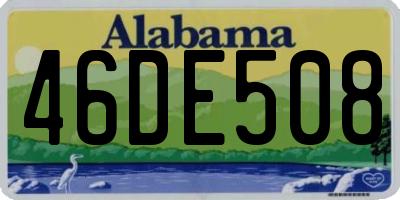 AL license plate 46DE508