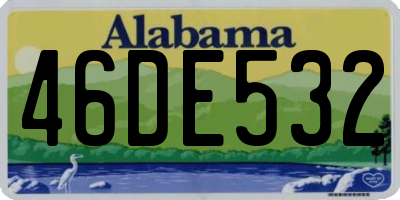 AL license plate 46DE532