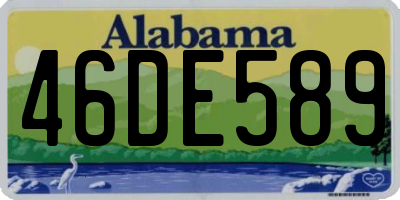 AL license plate 46DE589