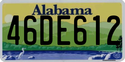 AL license plate 46DE612
