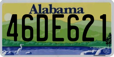 AL license plate 46DE621