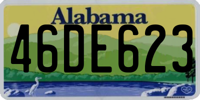 AL license plate 46DE623