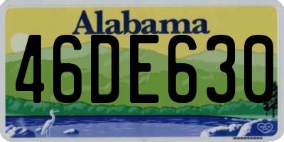 AL license plate 46DE630