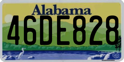 AL license plate 46DE828