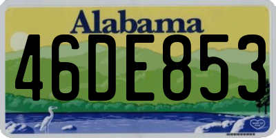AL license plate 46DE853