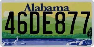 AL license plate 46DE877