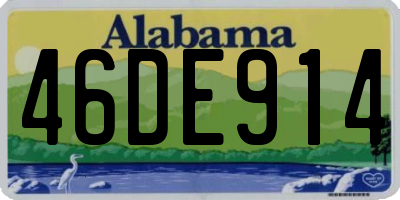 AL license plate 46DE914