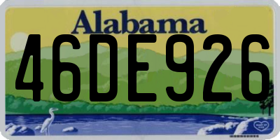 AL license plate 46DE926