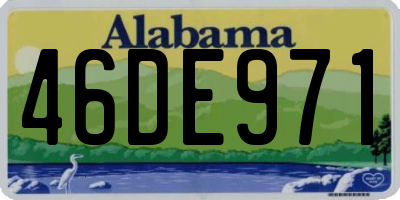 AL license plate 46DE971