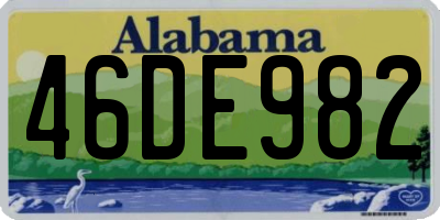 AL license plate 46DE982