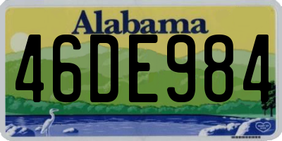 AL license plate 46DE984