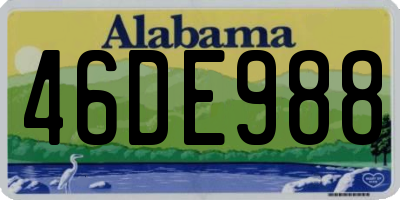 AL license plate 46DE988