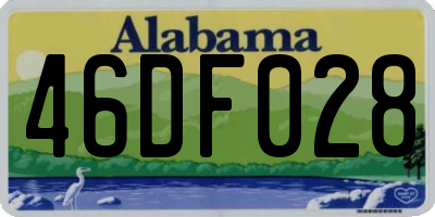 AL license plate 46DF028