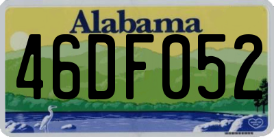 AL license plate 46DF052