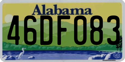 AL license plate 46DF083