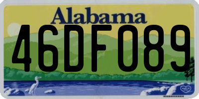 AL license plate 46DF089
