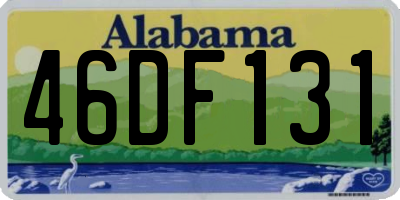 AL license plate 46DF131
