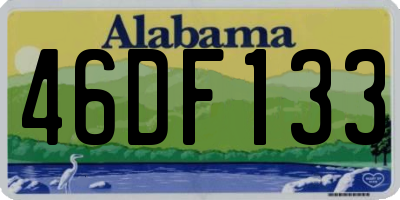 AL license plate 46DF133
