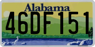 AL license plate 46DF151