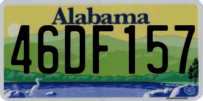 AL license plate 46DF157