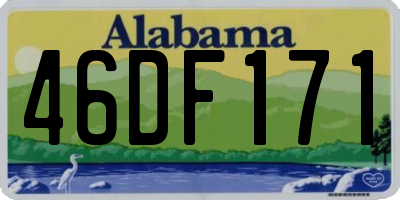 AL license plate 46DF171