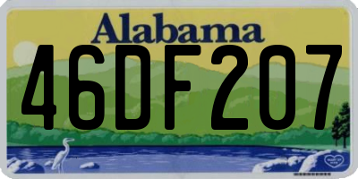 AL license plate 46DF207