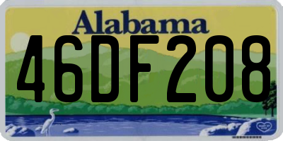 AL license plate 46DF208