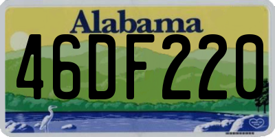 AL license plate 46DF220