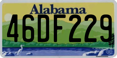 AL license plate 46DF229