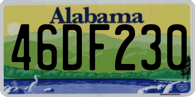 AL license plate 46DF230