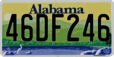 AL license plate 46DF246
