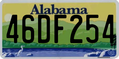 AL license plate 46DF254
