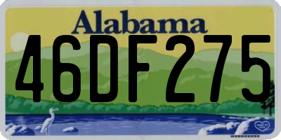 AL license plate 46DF275