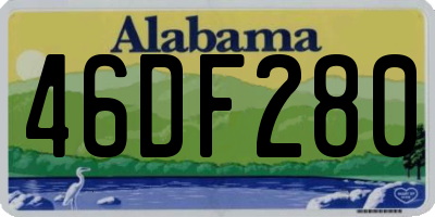AL license plate 46DF280