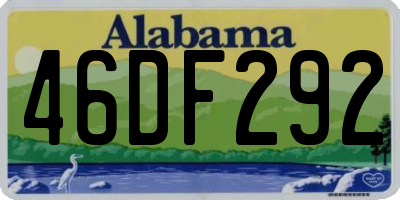 AL license plate 46DF292