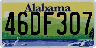 AL license plate 46DF307