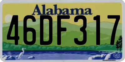 AL license plate 46DF317