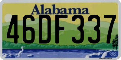AL license plate 46DF337