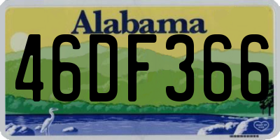 AL license plate 46DF366