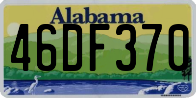 AL license plate 46DF370