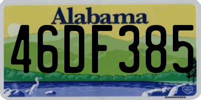 AL license plate 46DF385
