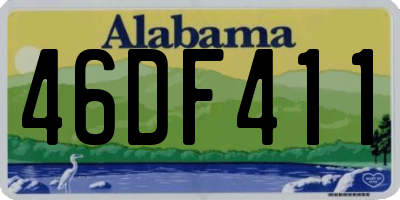 AL license plate 46DF411