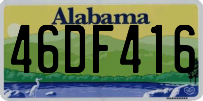 AL license plate 46DF416