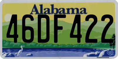 AL license plate 46DF422