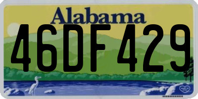 AL license plate 46DF429