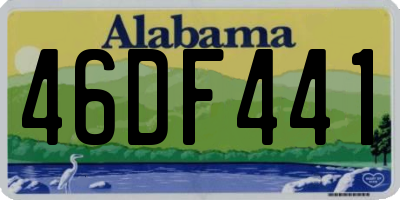 AL license plate 46DF441